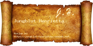 Jungblut Henrietta névjegykártya